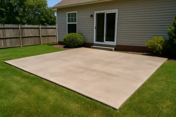 a house featuring a concrete patio from Houston Concrete Contractor in Houston, TX - concrete contractor near me