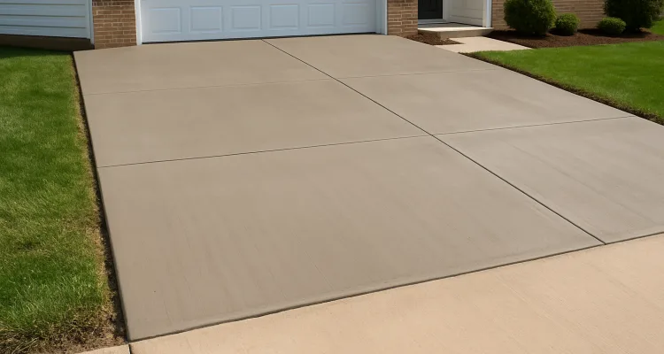 a brand new concrete driveway from Houston Concrete Contractor in Houston, TX - concrete crack filler