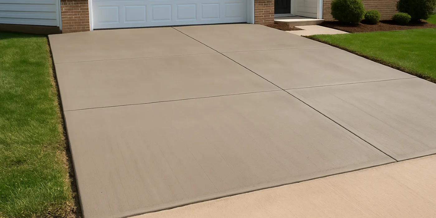 a brand new concrete driveway from Houston Concrete Contractor in Cypress, TX - Cypress TX