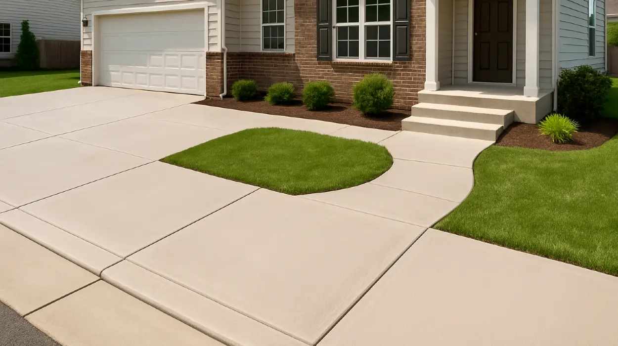a concrete porch and sidewalk from Houston Concrete Contractor in Pearland, TX - Pearland TX